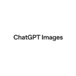A minimalist graphic text overlay reading "ChatGPT Images," announcing the launch of chatgpt image 1.5 features for the chatgpt image creator