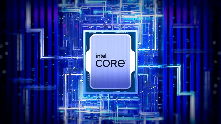A high-resolution close-up of an intel Core Ultra processor, the hardware backbone for a next-generation gaming platform and intel ecosystem